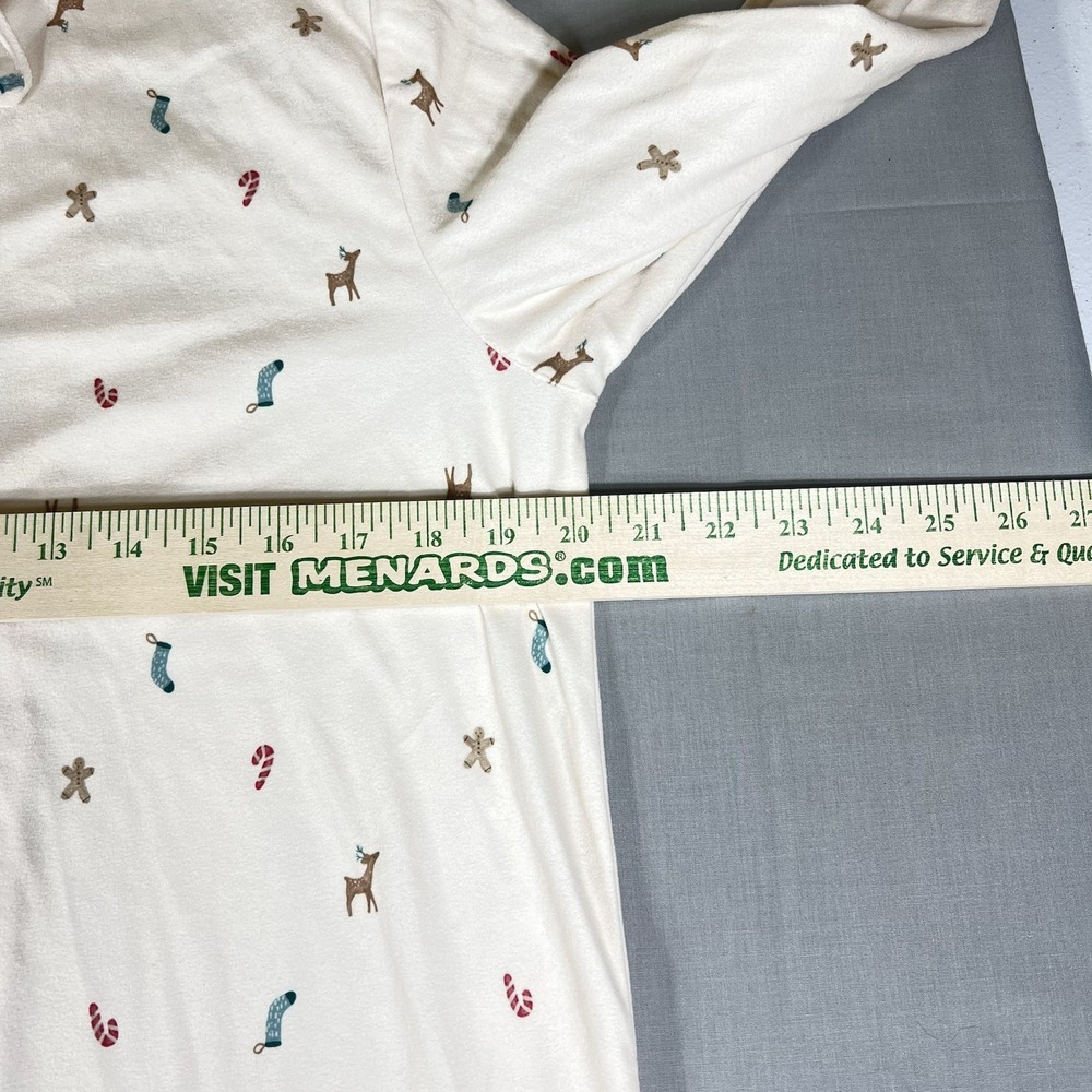 Carters Adult Pajama Set Womens M Christmas Fleece Holiday Reindeer Candy Cane